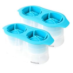 Limque 【2Pack】Limque Ice Cube Trays,Large Sphere Ice Molds, Leak-Free with Tight Silicone, Round 2.5