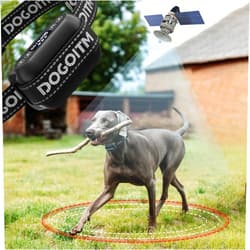 DOGOITM GPS Dog Wireless Fence for Outdoor, Pet Containment System with AI Smart GPS Signal for Most of Dogs, Waterproof&Rechargeable Electric Collar Fence with 3 Warning Modes, Range 65-3290 FT