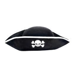 Amscan Kids Classic Skull & Crossbones Emblem Pirate Hat - Fits Most Children, 1 Piece Perfect for Costume Parties, Halloween, Dress-ups & Playtime