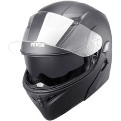 VEVOR Full Face Motorcycle Helmet DOT Approved, Flip up Dual Visor Sun Shield, Unmasked, with Slot for Your Bluetooth & Interchangeable Lens, Motocross Helmet Fit for Youth & Adults