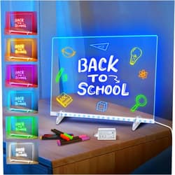 Timisigns LED Note Board with 7 Colors, Includes Adapter, 13