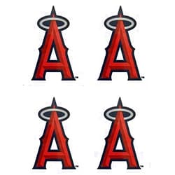 MLB 4 Los Angeles Angels Team Logo Stickers Set Individual Official Major League Baseball Helmet Emblems of Anaheim LA California