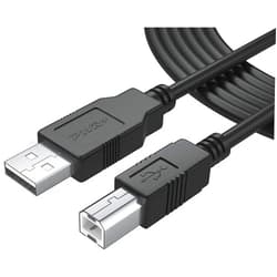 PWR+ Midi Cord Cable 12Ft Extra Long USB-2.0 Cable Type-A to Type-B High Speed for Audio Interface, Midi Keyboard, USB Microphone, Mixer, Speaker, Monitor, Instrument, Strobe Light System Mac PC