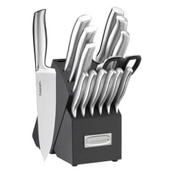 Cuisinart C77SS-15PG 15pc German Stainless Steel Hollow Handle Cutlery Block Set