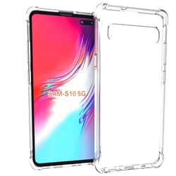 USTIYA Case for Samsung Galaxy S10 5G (No for S10 4G and S10 Plus) Clear TPU Four Corners Protective Cover Transparent Soft