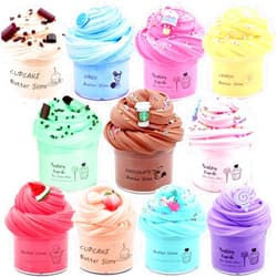 HFCHUPIN Butter Slime Kit for Girls and Boys 11pack with Scent,Stretchy and Non-Sticky,Stress Relief Fidget Toy,Birthday Gift and Party Favors Easter Basket Stuffers Christmas Party Supplies