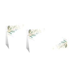 Gihyan Gold Foil Greenery Table Place Card, 25 Pcs Tent Style Cards Set with Green Eucalyptus, Editable Name Cards for Table Seating, Food Lables for Birthday Party, Baby Shower, Wedding, Bridal Shower(15)
