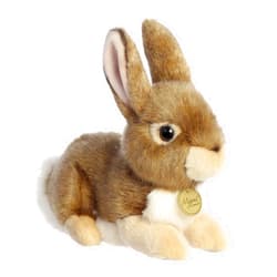 Aurora® Realistic Miyoni® Eastern Cottontail Rabbit Stuffed Animal - Lifelike Detail - Cherished Companionship - Brown 11 Inches