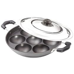 Tanish Trading 7 Cavity Heavy Induction Base Appam Pan, Small Size