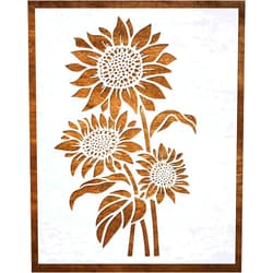 DLY LIFESTYLE Large Sunflower Stencil for Painting (12x15 Inches) -Reusable Sun Flower Stencils for Painting on Wood, Crafts, Canvas, Paper, Fabric, Furniture -DIY Large Stencils for Painting on Walls