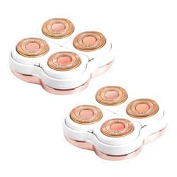tuokiy Legs Hair Remover Replacement Head Compatible with Finishing Touch Flawless Electric legs Shaver For Women,Rose Gold 2-pc Pack