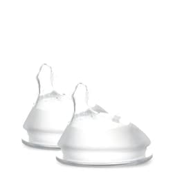 haakaa Gen.3 Silicone Orthodontic Bottle Nipple - Teat Attachment Compatible with Baby Bottles (Glass/Silicone)-Medium Flow - 2 pcs