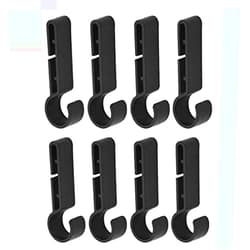 HSIULMY 8 Pack Helmet Clips for Headlamp,Headlamp Hook, Easily Mount Headlamp on Narrow-Edged Helmet,Hardhat, Safety Cap
