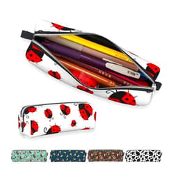 SEGXCFL Ladybug Pencil Case for Girls Boys Small Leather Pencil Pouch Pencil Bags with Zipper for School Office College Back to School Gifts