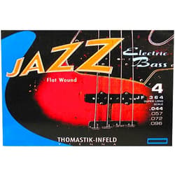 Thomastik-Infeld JF364 Bass Guitar Strings: Jazz Flat Wounds 4-String Super Long Scale Set; P. Nickel Flats G, D, A, E Set