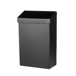 Architectural Mailboxes Modern Heritage™ Vertical Wall-Mounted Mailbox for Outside, Rust-Resistant Galvanized Steel Metal Small Mail Box, Black Modern Wall Mailbox