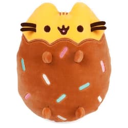 GUND Pusheen Chocolate Dipped Cookie Squisheen, Stuffed Animal for Ages 8 and Up, Brown/Yellow, 6”