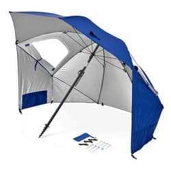 Sport-Brella Premiere UPF 50+ Umbrella Shelter for Sun and Rain Protection (8-Foot, Blue)