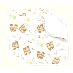 Twoborn Burp Cloths for Twins, 2 Pack, 100% Soft Cotton Muslin, Oversized, Super Absorbent (Can't Have One w/o The Otter Print)