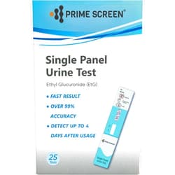 Prime Screen [25 Pack] EtG Alcohol Urine Test - at Home Rapid Testing Dip Card Kit - 80 Hour Low Cut-Off 300 ng/mL - WETG-114