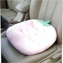 SMIUPIN Cartoon Plush Car Booster Seat Cushion, Cute Funny Car Seat Cushion Heightening,Chair Cushion for Office Sofa Living Room (Strawberry)