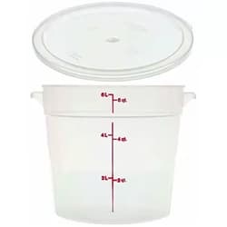 Cambro RFS6PP190 Camwear 6-Quart Round Food Storage Container with Lid