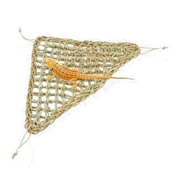 VAGILE 1Pc Triangle Lizard Hammock, Small Animal Crawl Mat Straw Mat Shaped Pet Twine Staircase