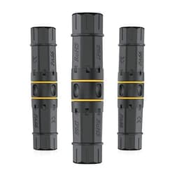FGB 10Gbps Cat7 Waterproof RJ45 Coupler, Waterproof Ethernet Connector Shielded IP68, Female to Female Waterproof Ethernet Coupler Outdoor Network LAN Cable PoE, 3-Pack