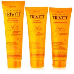 Itallian Hairtech 3 Piece Hair Care Kit with Shampoo 280ml, Conditioner 250ml and Leave-In Moisturizing Cream 250ml for Colored and Chemically Treated Hair with Natural Oils - Professional Trivitt by Itallian Hairtech