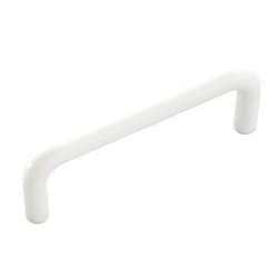 Hickory Hardware 1 Pack Solid Core Kitchen Cabinet Pulls, Luxury Cabinet Handles, Hardware for Doors & Dresser Drawers, 3-3/4 Inch (96mm) Hole Center, White, Wire Pulls Collection