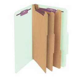 Smead Pressboard Classification File Folder with SafeSHIELD Fasteners, 3 Dividers, 3