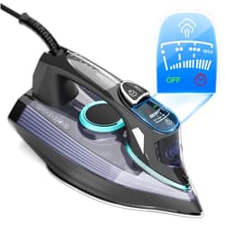 Sundu Steam Iron for Clothes 1700W with Non-Stick Ceramic Soleplate 3-Way Auto Shutoff Self-Cleaning Digital Display 300ml Water Tank Anti-Drip Precision Tips for Home and Travel Steamer