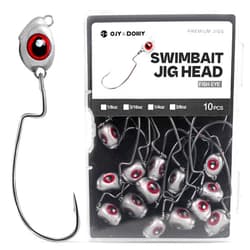 OJYDOIIIY OJY&DOIIIY Fish Eye Swimbait Jig Heads, 10/20 Pack Weighted Hooks for Texas Rig or Ned Rig Fishing 1/8 3/16 1/4 3/8 oz
