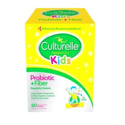 Culturelle Kids Probiotic + Fiber Packets (Ages 3+) - 60 Count - Digestive Health & Immune Support - Helps Restore Regularity