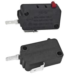 Pecafeitas HK-14 NO+NC Micro Switch (Red+Black 2-Pack) - 20A 250VAC Normally Open & Normally Closed Pin Plunger Switch - Compatible with Honeywell V7-1S37D13