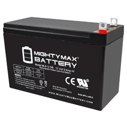 Mighty Max Battery ML9-12NB -12 Volt 9 AH, Nut and Bolt (NB) Terminal, Rechargeable SLA AGM Battery