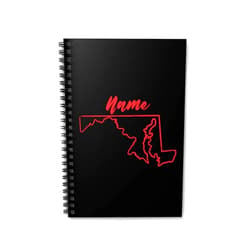 Personalized Corner State Pride Series Custom Personalized Spiral Notebooks - College Park Maryland Edition - Ruled Line Pages with Your Name on the Cover