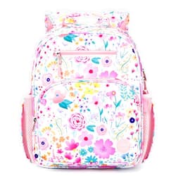 mibasies Kids Backpack for Girls: Girls Backpack 5-8 - Kindergarten Elementary School Backpack for Girls - Flower Backpack for Girls Pink