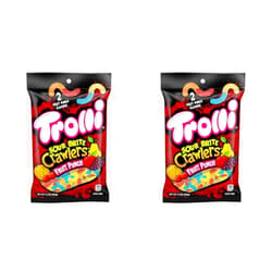 Trolli Sour Brite Crawlers Candy, Fruit Punch Flavored Sour Gummy Worms, 7.2 Ounce (Pack of 2)