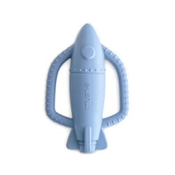 mushie Silicone Baby Rocket Rattle Teether Toy