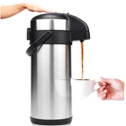 VONDIOR Airpot Coffee Dispenser with Pump - 169 Oz Insulated Stainless Steel Coffee Carafe - Thermal Beverage Dispenser - Coffee Urn for Hot/Cold Water, Party Chocolate Drinks