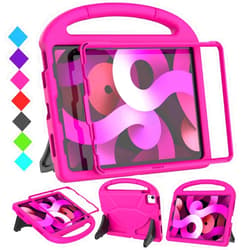 SUPLIK Kids Case for iPad Air 5th/4th Generation (10.9 inch,2022/2020), Built with Screen Protector, iPad Air 5 Kidproof Case with Handle Stand for Apple iPad Air Gen 4/5&Pro 11 Old Version, Pink