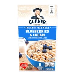 Generic Quaker Instant Oatmeal, Blueberries & Cream, 8 Count Boxes (Pack of 4)