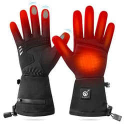 SAVIOR HEAT Upgraded Heated Glove Liners for Men Women, Rechargeable Electric Battery Heated Gloves Windproof Winter Glove Liners Thin Gloves Hand Warmer for Ski Snowboarding Hunting