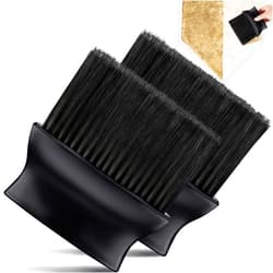 Deekin 2 Pieces Umpire Brush Baseball Home Plate Brush Baseball Umpire Gear with Plastic Handle for Baseball Softball Referee Equipment, Black, 5 x 4.7 x 1.4 Inch