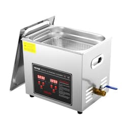 VEVOR Ultrasonic Cleaning with Digital Timer & Heater, Professional Ultra Sonic Jewelry Cleaner, Stainless Steel Heated Cleaning Machine for Glasses Watch Rings Small Parts Circuit Board (10L)