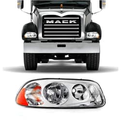ACANII - For Mack Vision Pinnacle CX CXU CXN GU4 GU5 GU7 GU8 Chrome Housing Headlight Headlamp Assembly Passenger Side