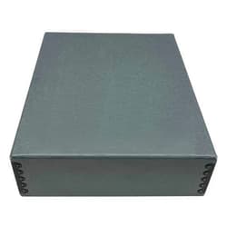 Golden State Art, Archival Storage Box, Acid-Free Drop Front Museum Box with Metal Edge for Storing Artwork Photos Documents Prints Arts And Crafts (Gray-9.75x12.75x3 Inches)