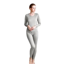 AQCLAY Tulpen Women's Thermal Underwear Winter Wool Pajama Set