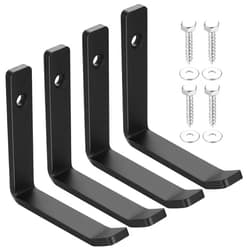Bayidun Heavy Duty Garage Hooks for Hanging, Garage Storage Wall Mount J Hooks Heavy Duty, Black Garage Storage Hooks J Utility Hooks for Extension Cord Tool Clothes Keys (4-1/6